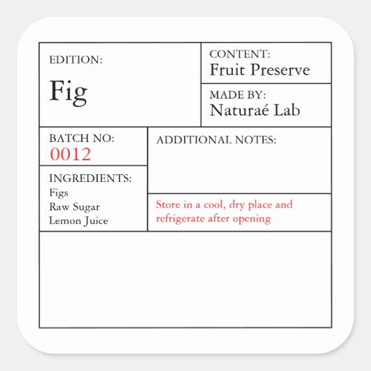 Black & White Apothecary Fig label (Voorkant)