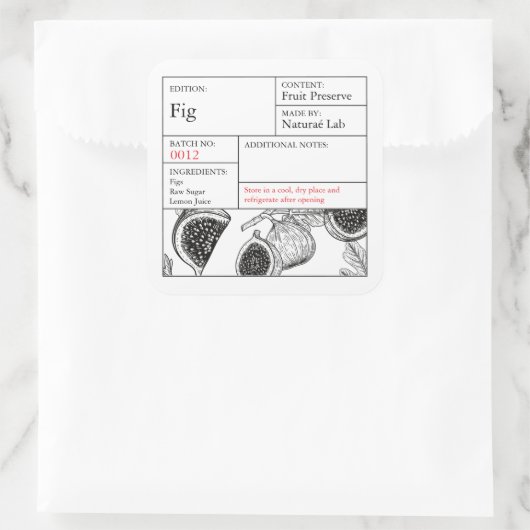 Black & White Apothecary Fig label (Tas)
