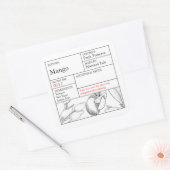 Black & White Apothecary Mango label (Envelop)
