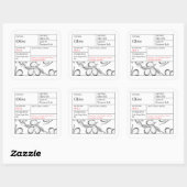 Black & White Apothecary Olive label (Vel)