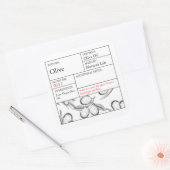 Black & White Apothecary Olive label (Envelop)