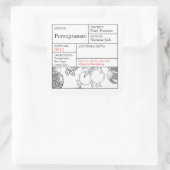 Black & White Apothecary Pomegranate label (Tas)