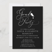 Black White Arch Photo Graduation Party Invitation (Dos)