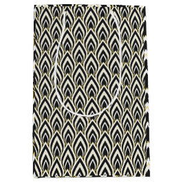 Black & White Art Deco  Medium Cadeauzakje