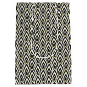 Black & White Art Deco Medium Cadeauzakje (Achterkant)