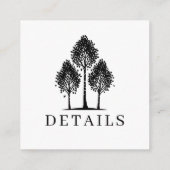 Black & White Aspen Tree Wedding QR Informatiekaartje (Achterkant)