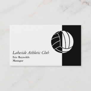 Black White Athletic Ball Logo Visitekaartje