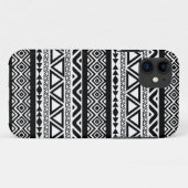Black White Aztec Tribal Pattern 4 iPhone Case (Achterkant (horizontaal))