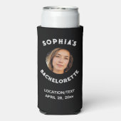 Black White Bacherolette Party Favor Bride Foto (Seltzer Achterkant)