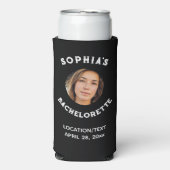 Black White Bacherolette Party Favor Bride Foto (Seltzer Voorkant)