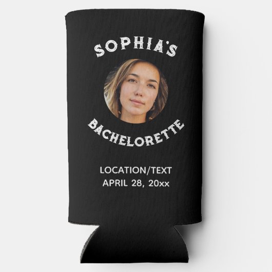 Black White Bacherolette Party Favor Bride Foto (Achterkant)