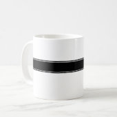 Black White Badge Monogrammed Koffiemok (Voorkant links)