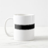 Black White Badge Monogrammed Koffiemok (Links)