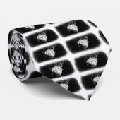 Black & White Basketball Art Stropdas (Opgerold)