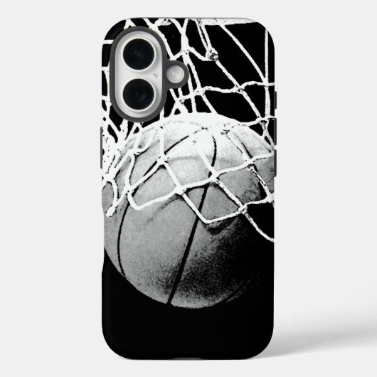 Black White Basketball Case-Mate iPhone Case (Achterkant)