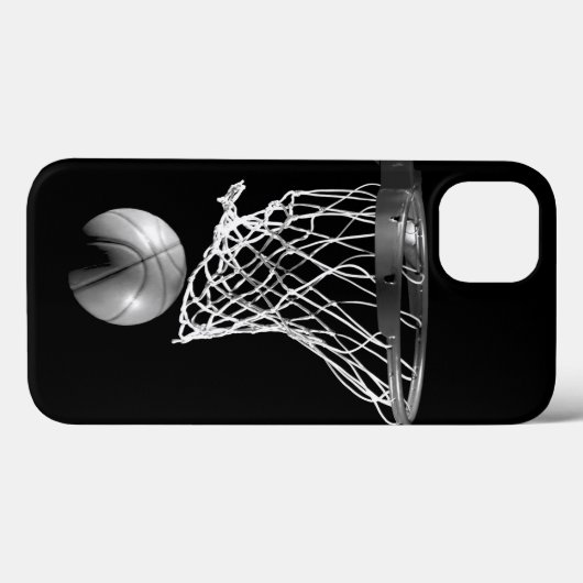 Black & White Basketball iPhone 6 Coque (Verso (horizontal))