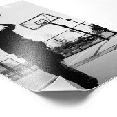 Black & White Basketball Toss Foto Afdruk (Hoek)