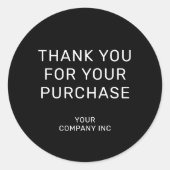 Black & White Bedankt voor uw aankoop Sticker (Voorkant)