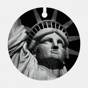 Black White beeld van Liberty New York Ornament