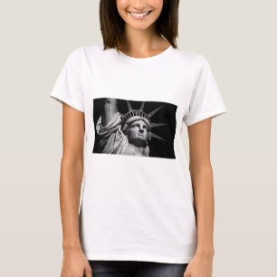 Black White beeld van Liberty New York T-shirt
