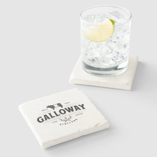 Black White Belade Koeien Bull Logo Stenen Onderzetter