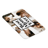 Black White Best mam Ever Custom Photo Afbeelding Magneet (Rechterzijde)
