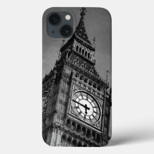 Black & White Big Ben Clock Tower iPhone 13 Hoesje