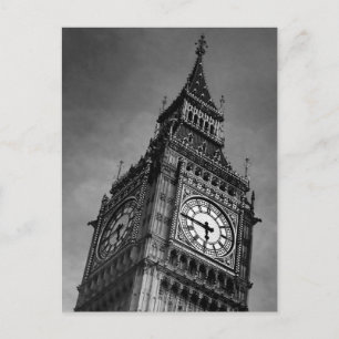 Black & White Big Ben Europe Travel Art-foto Briefkaart