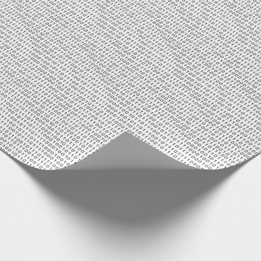 Black White Binary Stripe Cadeaupapier (Hoek)