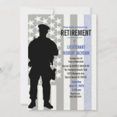 Black White Blue Flag Police Retiting Kaart (Voorkant)
