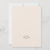 Black White Blush Elegant Script Moderne huwelijk Kaart (Achterkant)