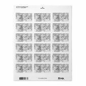 Black White Bokeh Silver Elegant Simple Glitter Etiket (Full Sheet)