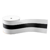 Black & White Bold Retro Stripes Christmas Grosgrain Lint (Spoel)
