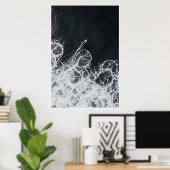 Black & White Break - Abstract Surf Serenity Poster (Thuiskantoor)