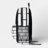 Black & White Brick Wall Urban Backpack Bedrukte Rugzak (Rechts)