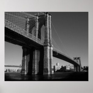 Black White Brooklyn Bridge, Poster van New York