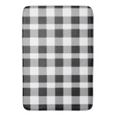 Black White Buffalo Gingham Check Pset Holiday B Badmat (Voorkant Verticaal)