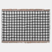 Black White Buffalo Gingham Check Pset Holiday Deken (Voorkant)