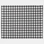 Black White Buffalo Gingham Check Pset Holiday Fleece Deken (Voorkant (Horizontaal))