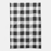 Black White Buffalo Gingham Check Pset Holiday K Theedoek (Verticaal)