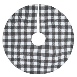 Black White Buffalo Gingham Check Pset Holiday Kerstboom Rok