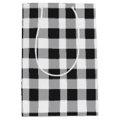 Black White Buffalo Gingham Check Pset Holiday Medium Cadeauzakje (Voorkant)