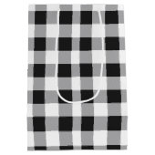 Black White Buffalo Gingham Check Pset Holiday Medium Cadeauzakje (Achterkant)
