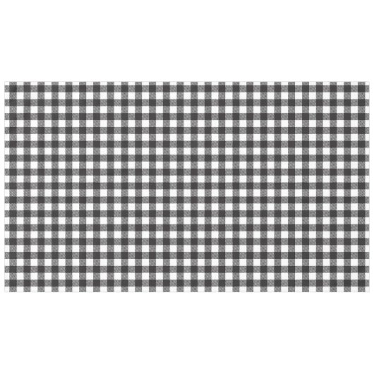Black White Buffalo Gingham Check Pset Holiday Tafelkleed (Voorkant (Horizontaal))