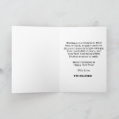 Black & White Buffalo Plaid Merry Christmas Photo Feestdagen Kaart (Binnen)