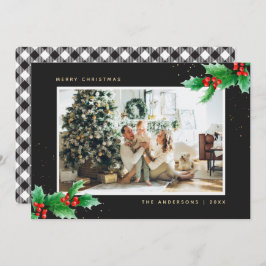 Black White Buffalo Pset Holly Feestdagenkaart