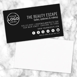 Black White Business Logo Loyalty Kaart