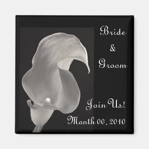 Black & White Calla Lily Magneet