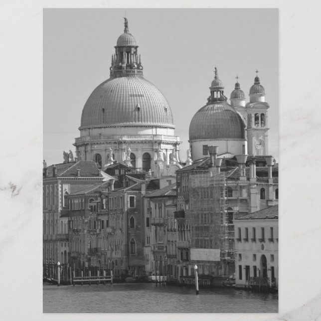 Black White Canal Venice Italië Reis (Voorkant)