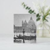 Black White Canal Venice Italië Reis Briefkaart (Staand voorkant)